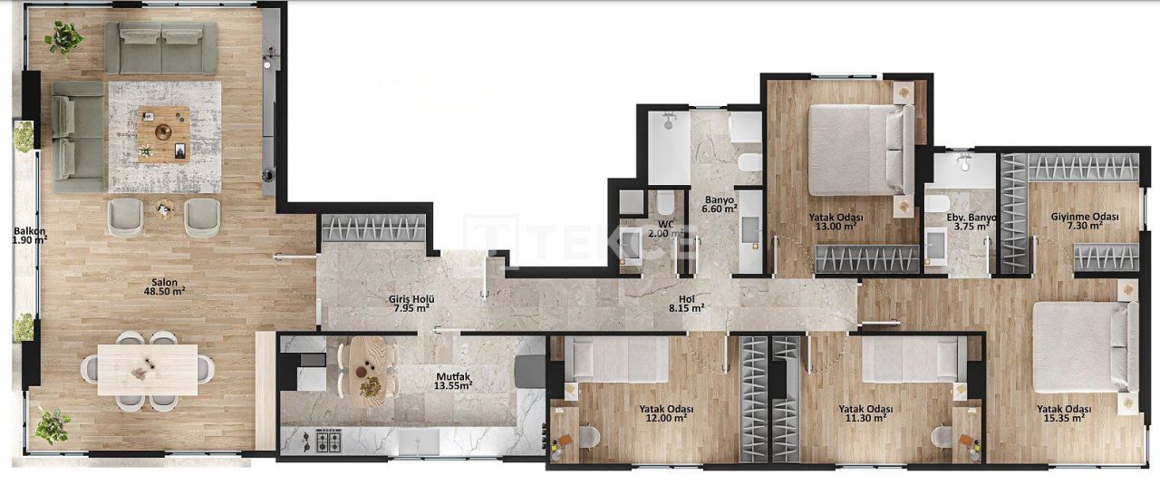 Appartement à Istanbul, Turquie, 209 m² - image 4