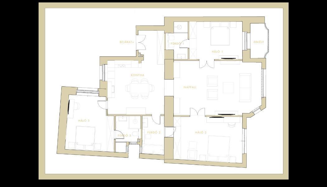 Piso en Budapest, Hungría, 130 m² - imagen 11