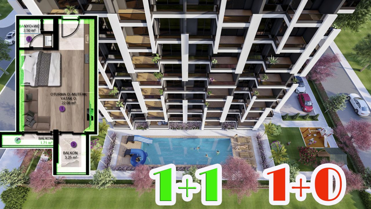 Appartement à Mersin, Turquie, 43 m² - image 3