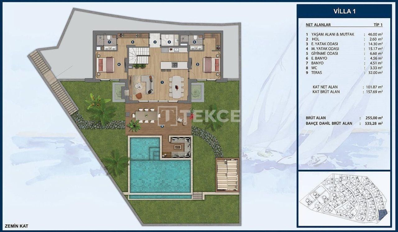 Villa à Bodrum, Turquie, 200 m² - image 19