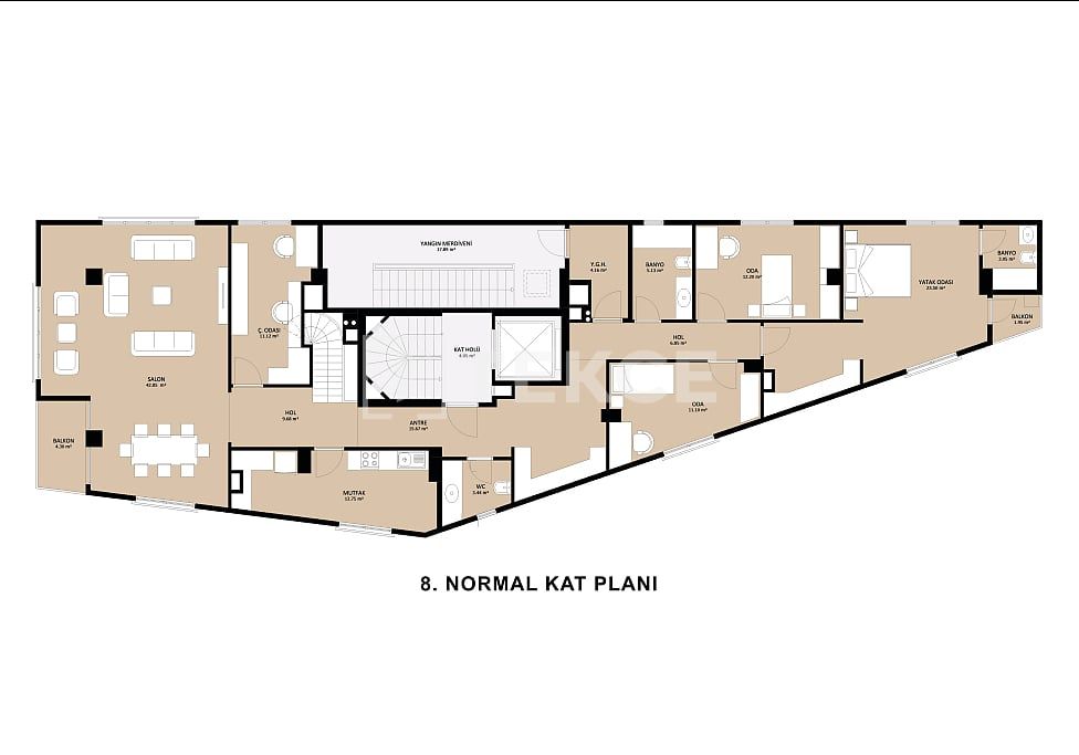 Appartamenti a Istanbul, Turchia, 125 m² - foto 2