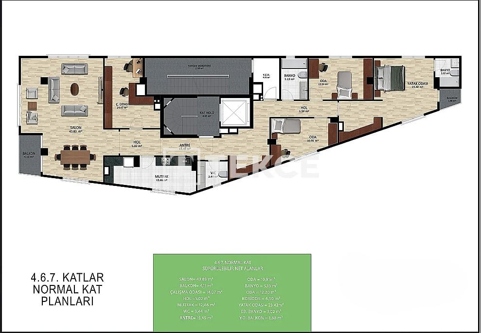 Appartamenti a Istanbul, Turchia, 125 m² - foto 4