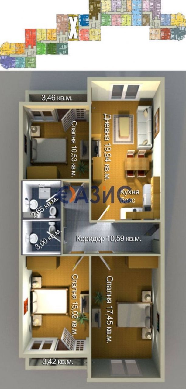 Apartment in Burgas, Bulgarien, 120.1 m² - Foto 1