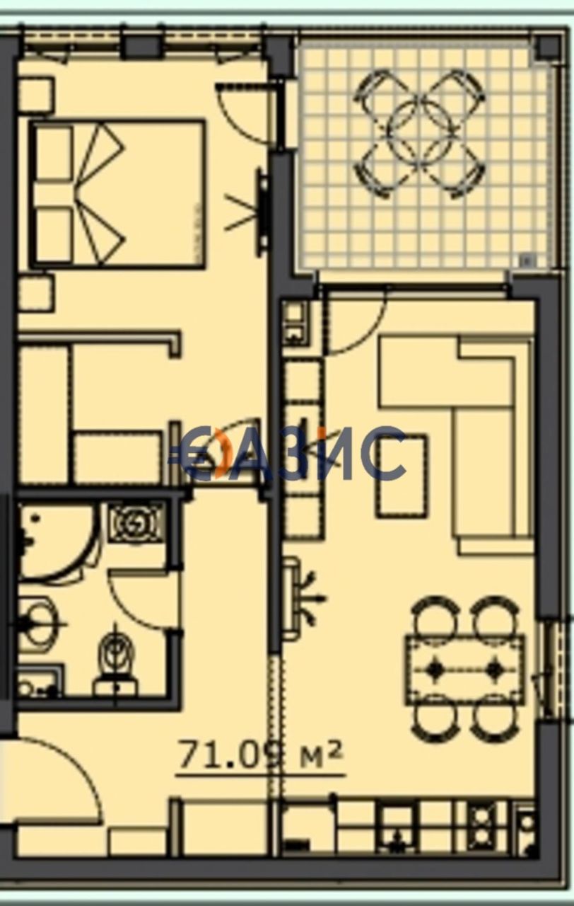 Apartment at Sunny Beach, Bulgaria, 71.3 m² - picture 1