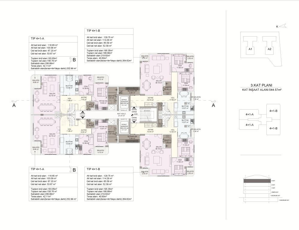 Apartamento en Estambul, Turquia, 130 m² - imagen 4