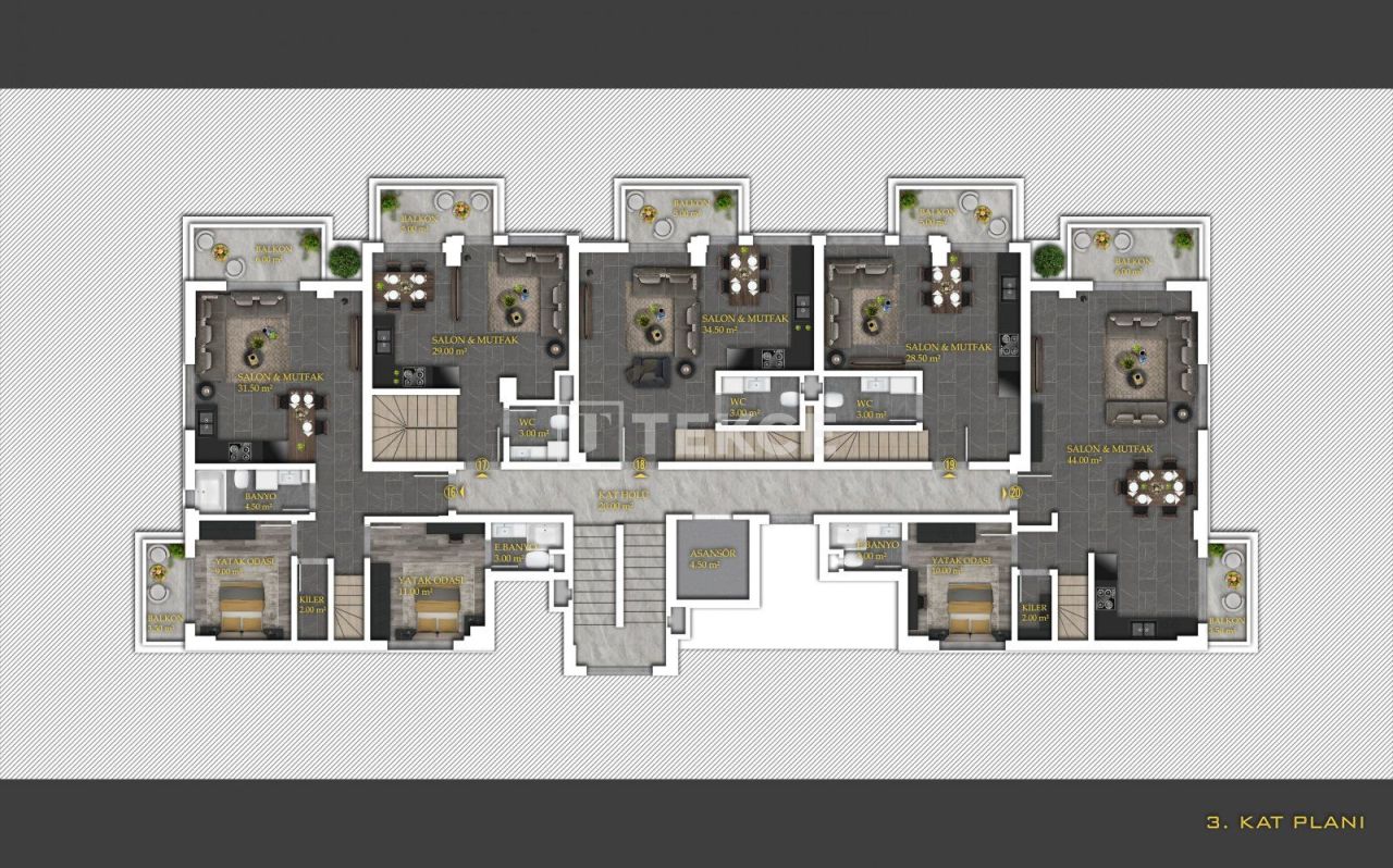 Appartement à Alanya, Turquie, 75 m² - image 17