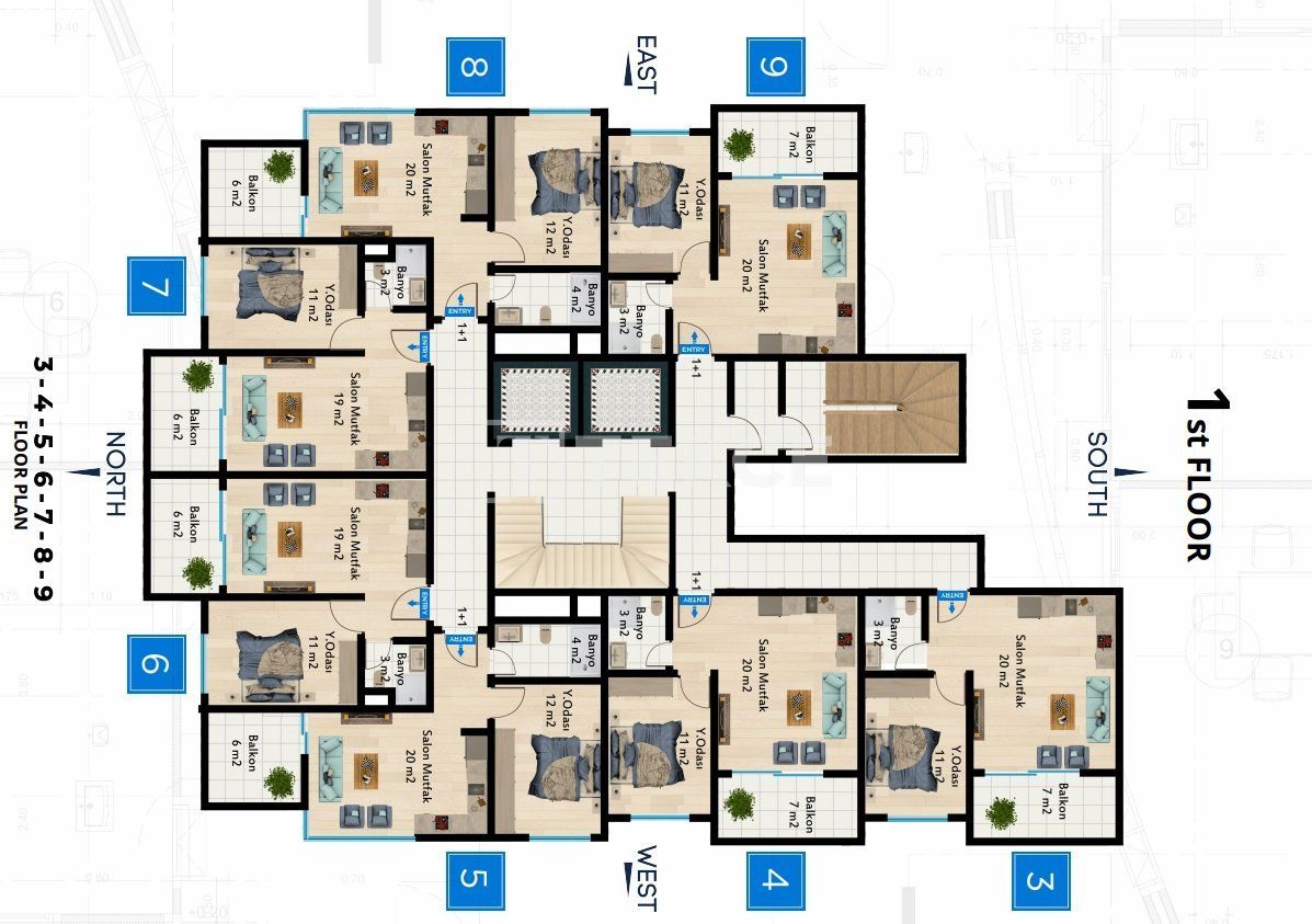 Attico a Alanya, Turchia, 135 m² - foto 17