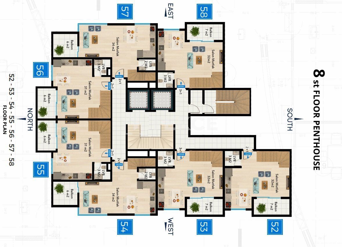 Apartamento en Alanya, Turquia, 65 m² - imagen 19