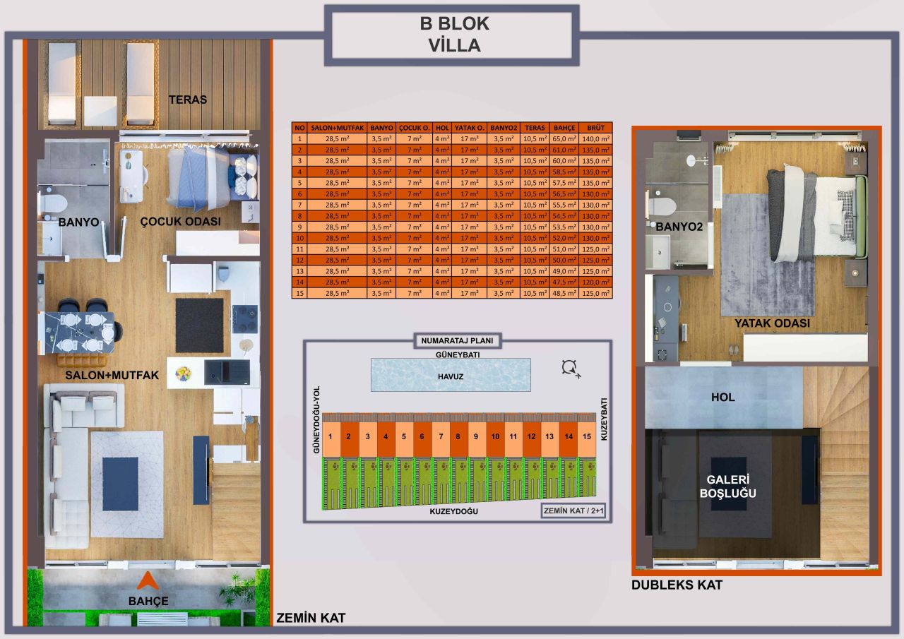 Villa a Antalya, Turchia, 120 m² - foto 3