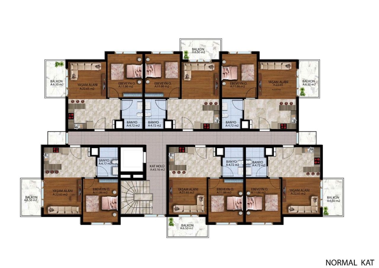 Flat Altintash, Turkey, 55 m² - picture 4