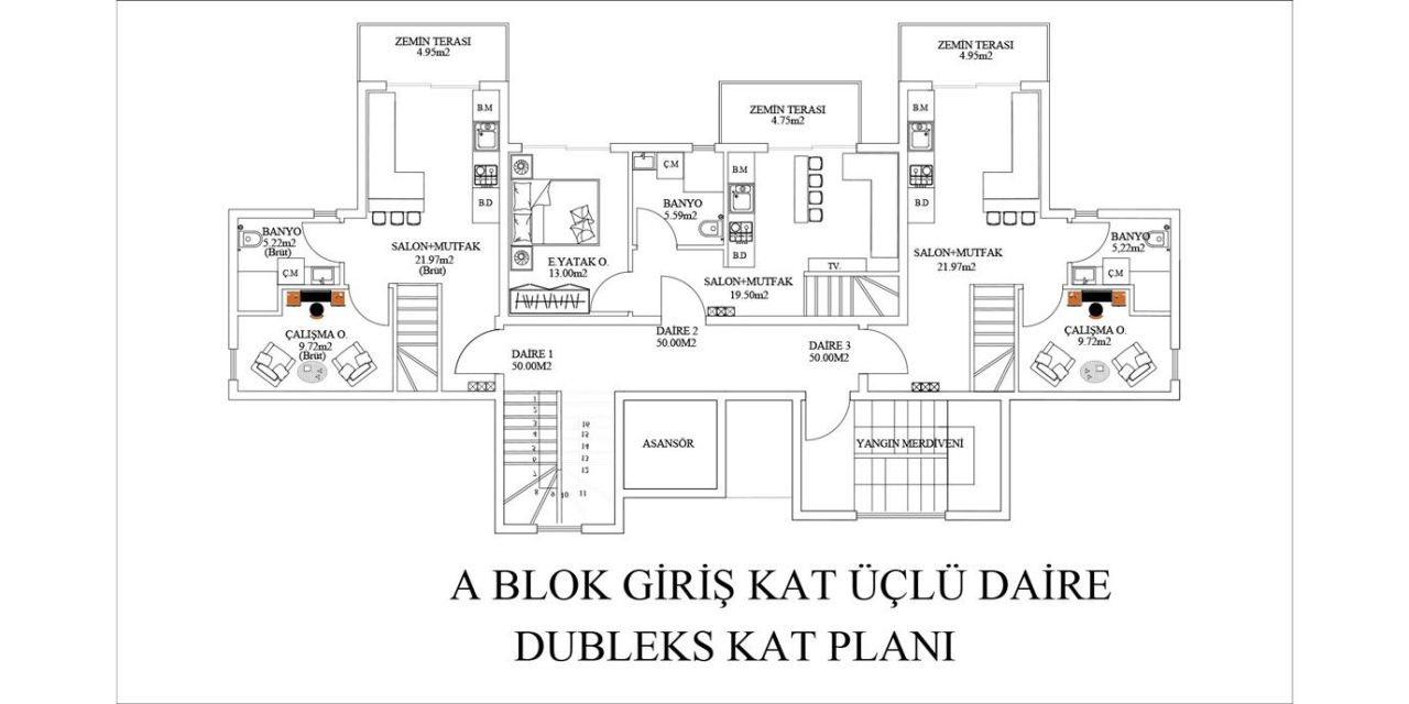 Piso en Antalya, Turquia, 65 m² - imagen 6