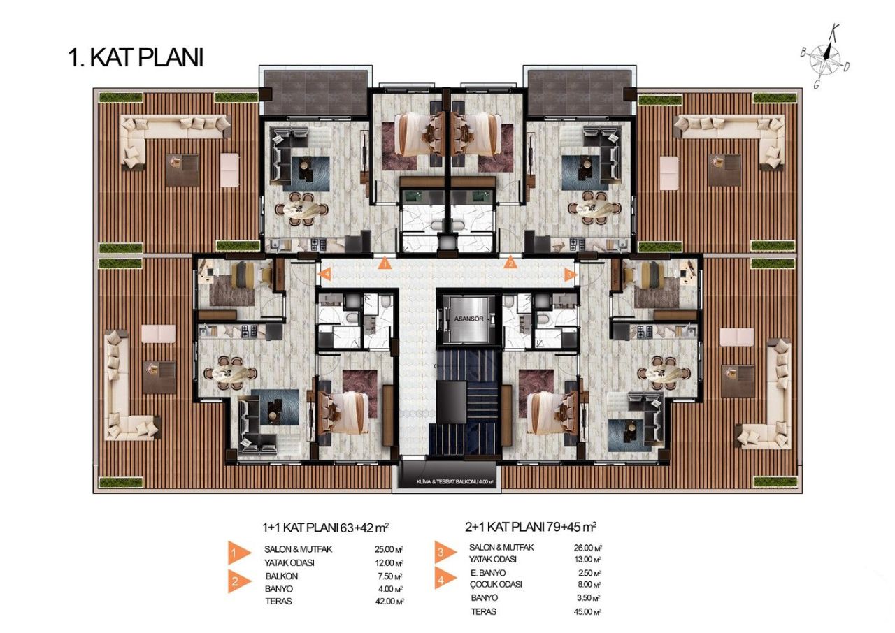 Appartamento Altintash, Turchia, 47 m² - foto 6