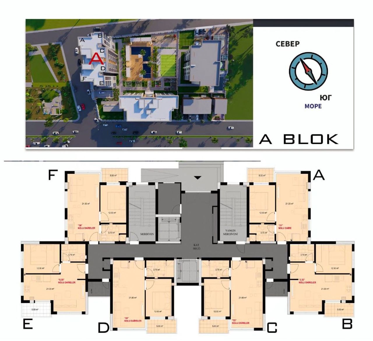 Wohnung Altintash, Türkei, 52 m² - Foto 8
