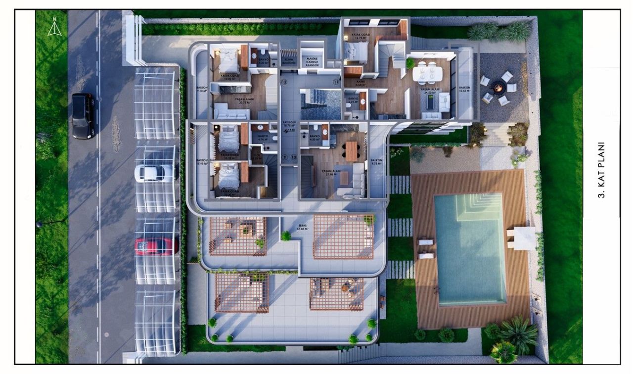 Flat Altintash, Turkey, 51 m² - picture 9