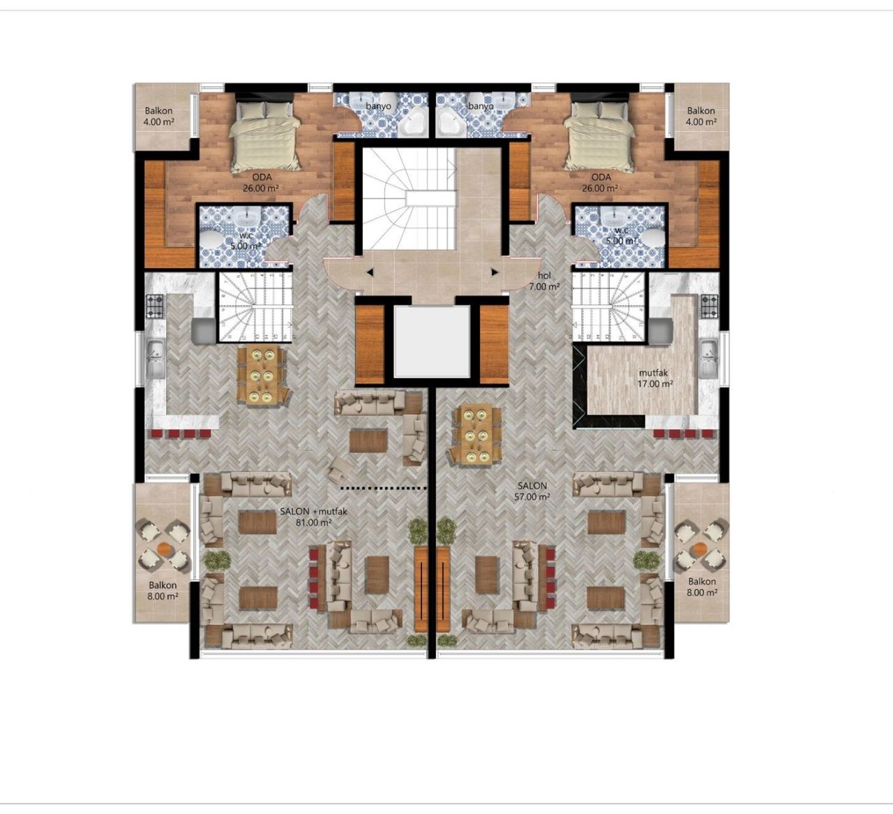 Piso en Antalya, Turquia, 100 m² - imagen 11