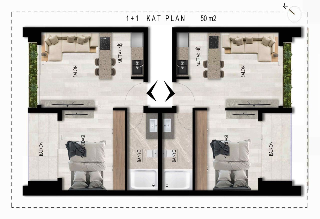 Piso en Antalya, Turquia, 50 m² - imagen 11