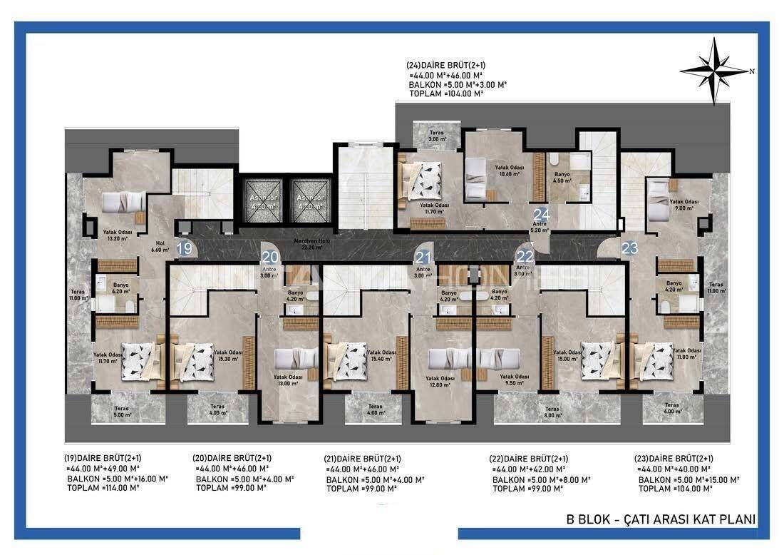 Appartamenti a Alanya, Turchia, 54 m² - foto 12