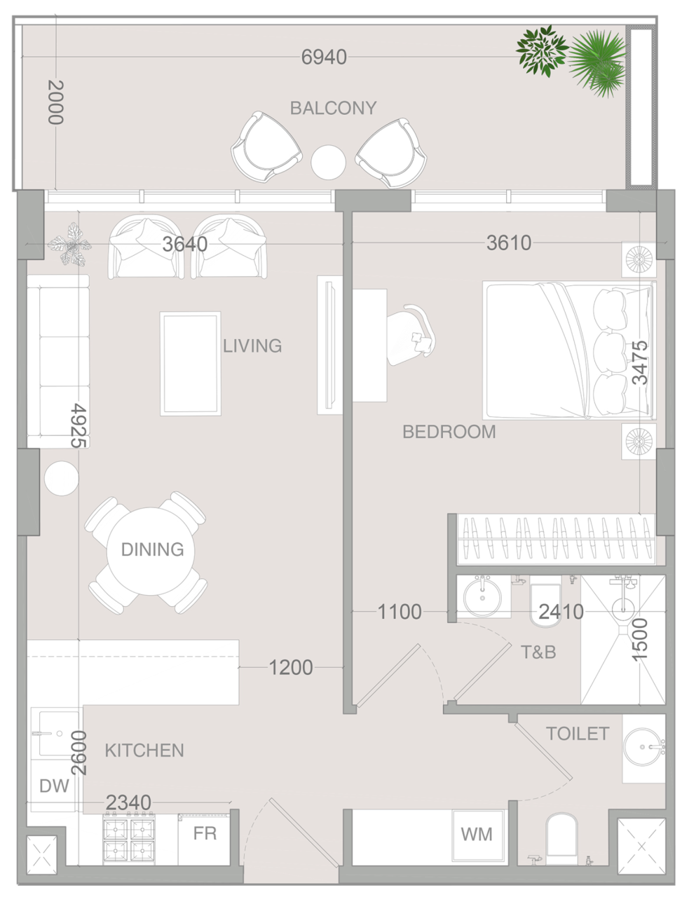 Wohnung in Dubai, VAE, 72 m² - Foto 9