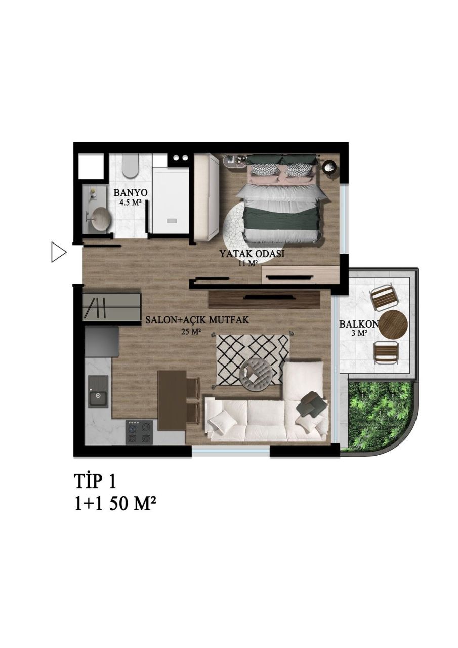 Appartamento Altintash, Turchia, 58 m² - foto 15