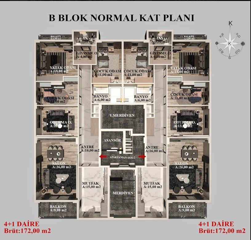 Flat in Antalya, Turkey, 125 m² - picture 15