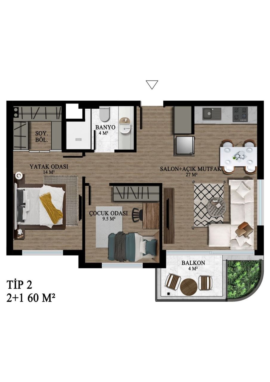 Appartamento Altintash, Turchia, 58 m² - foto 16