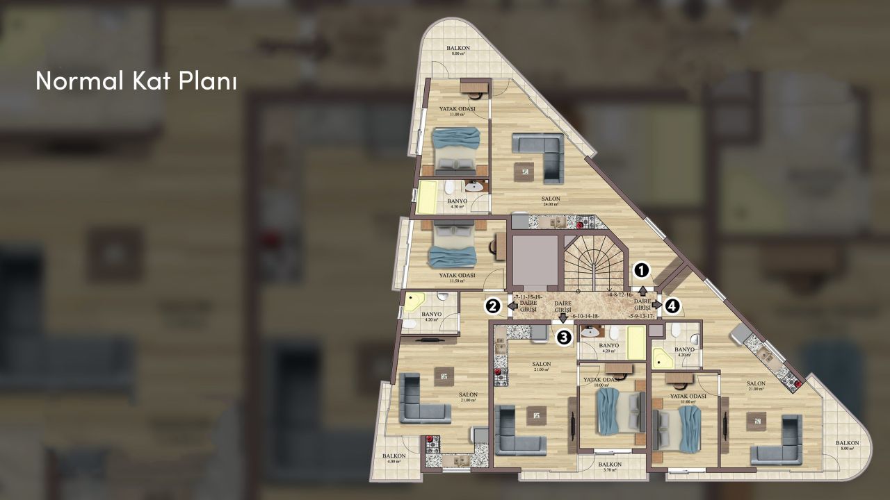 Appartamento a Antalya, Turchia, 140 m² - foto 18