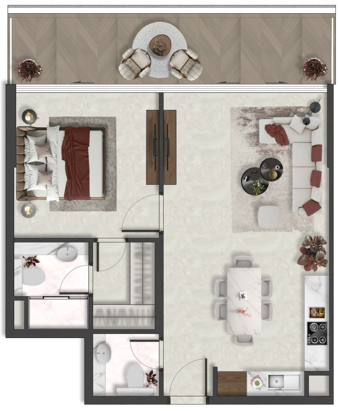 Flat in Ras al-Khaimah, UAE, 68 m² - picture 10