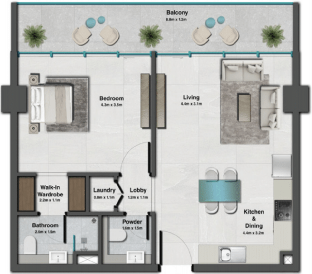 Piso en Dubái, EAU, 69 m² - imagen 11