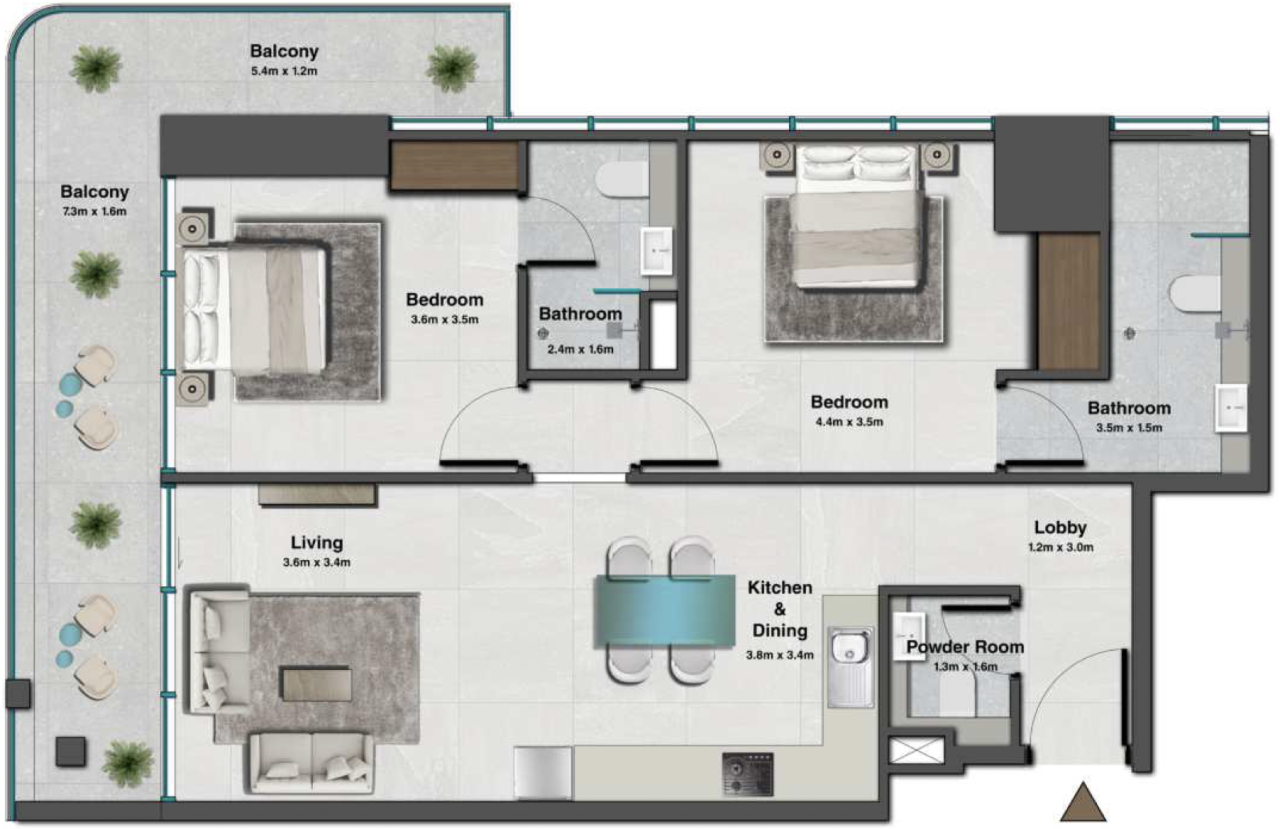 Appartement à Dubaï, EAU, 97 m² - image 11