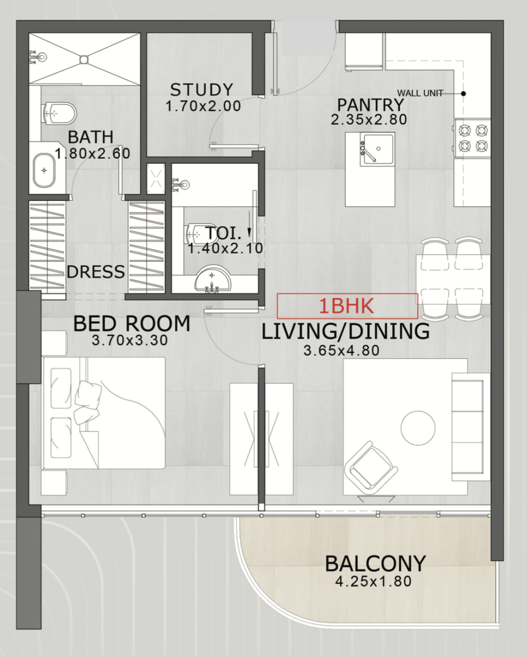 Wohnung in Dubai, VAE, 66 m² - Foto 12