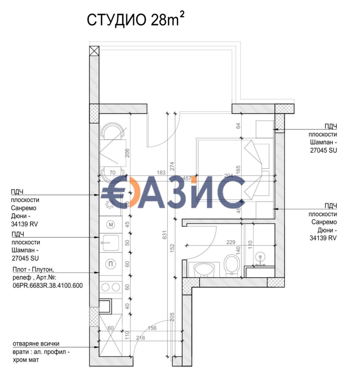 Apartment at Sunny Beach, Bulgaria, 37.6 m² - picture 10