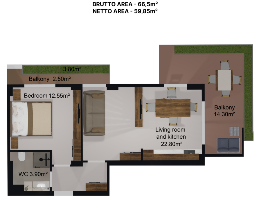 Piso en Zanzíbar, Tanzania, 70 m² - imagen 4