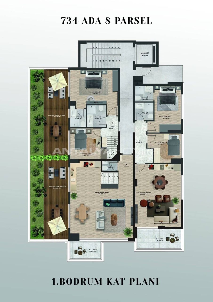 Apartment in Alanya, Türkei, 54 m² - Foto 11