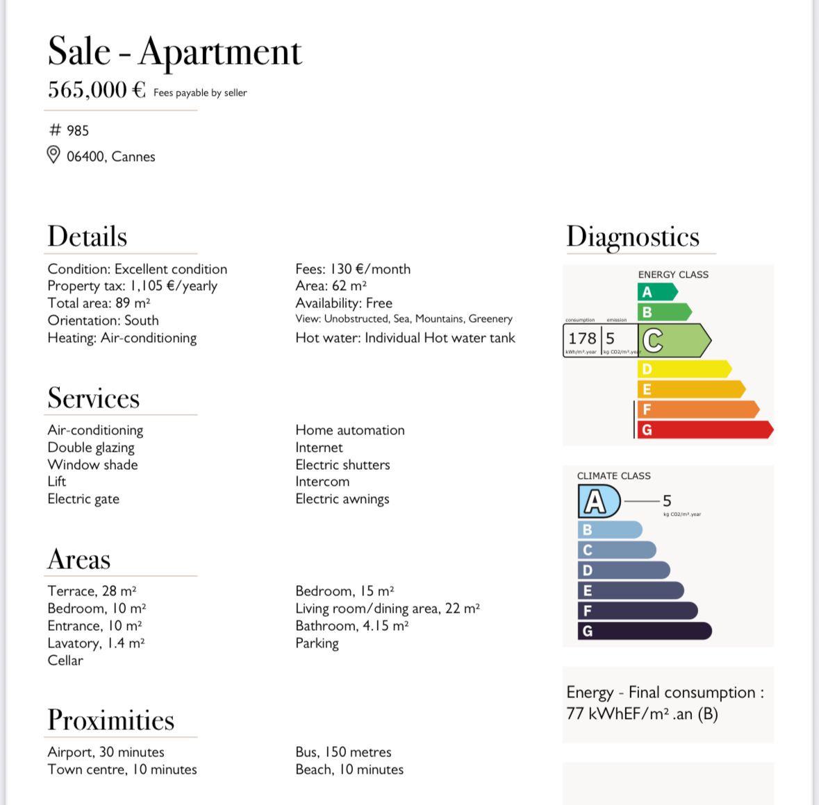 Flat in Cannes, France, 89 m² - picture 12