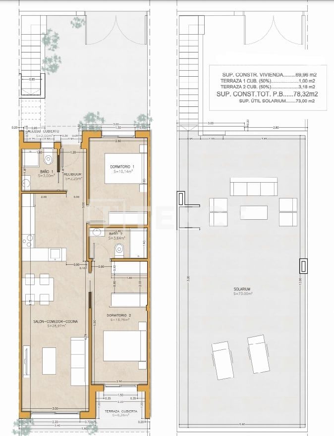 Bungalow a Pilar de la Horadada, Spagna, 71 m² - foto 9