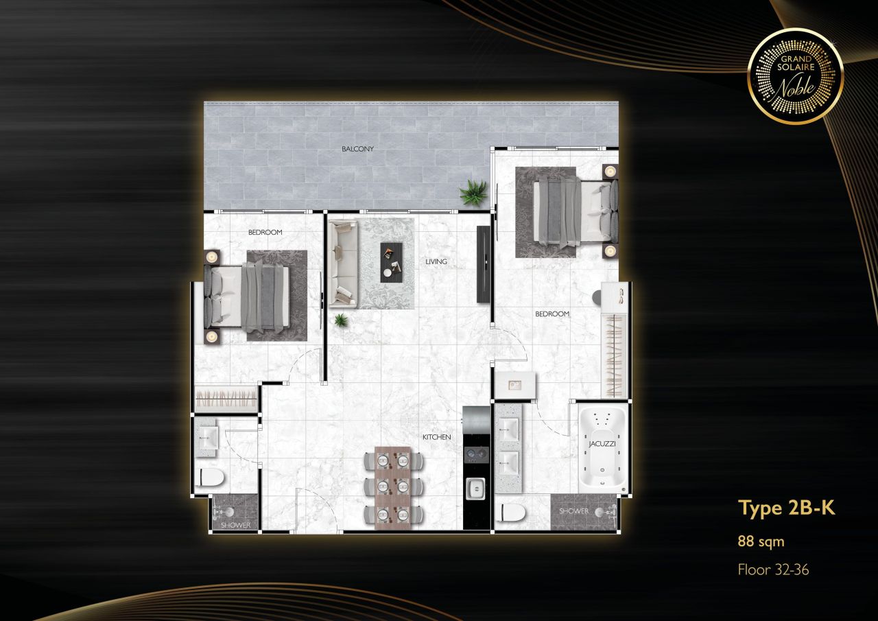 Appartement à Pattaya, Thaïlande, 88 m² - image 2