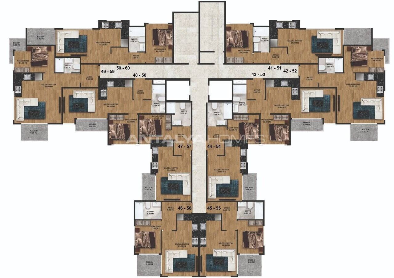 Penthouse in Alanya, Türkei, 53 m² - Foto 13