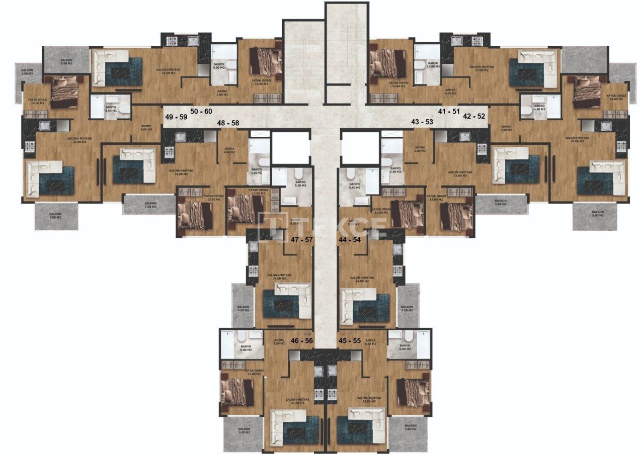 Penthouse in Alanya, Turkey, 53 m² - picture 14