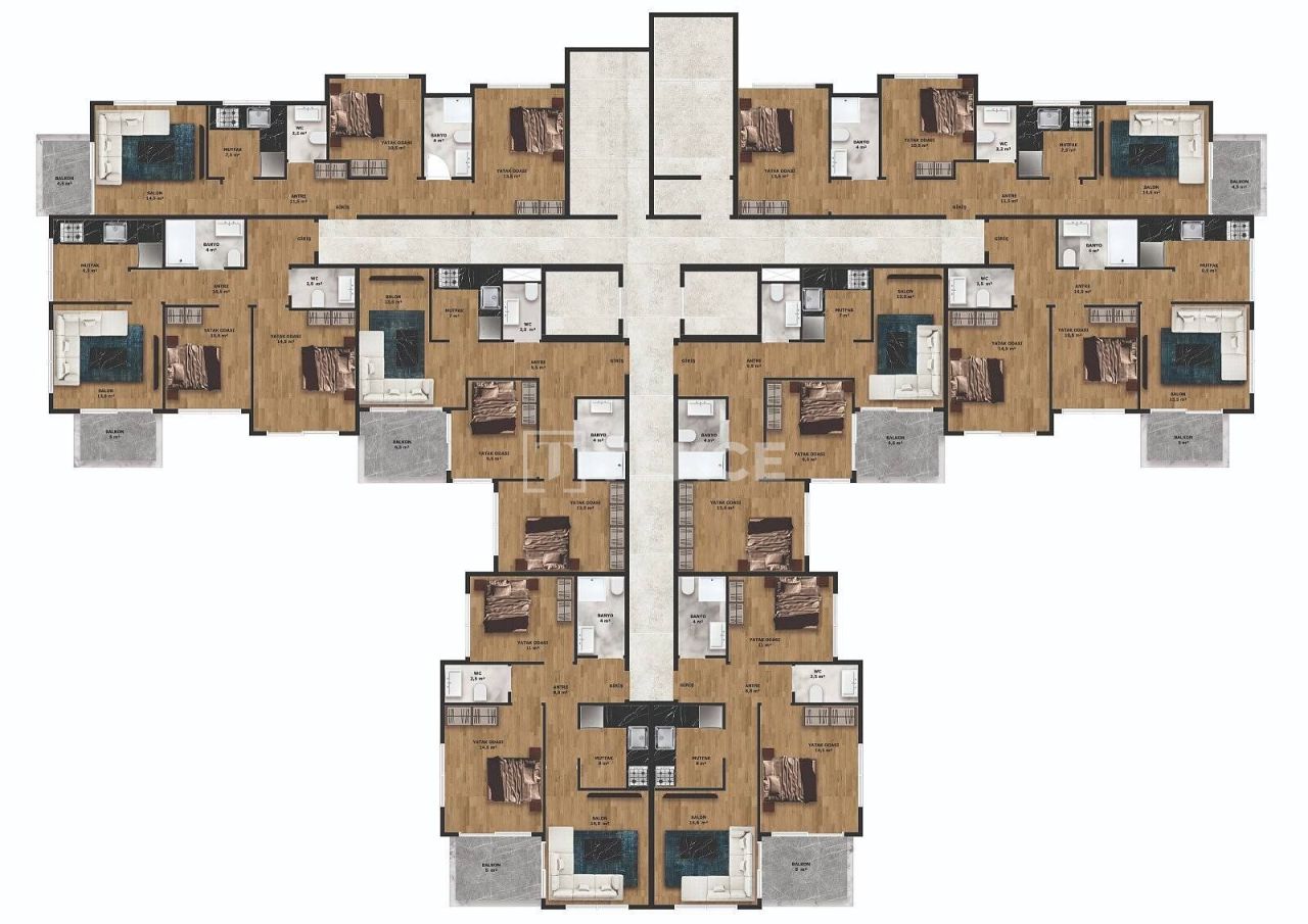 Penthouse in Alanya, Turkey, 53 m² - picture 17