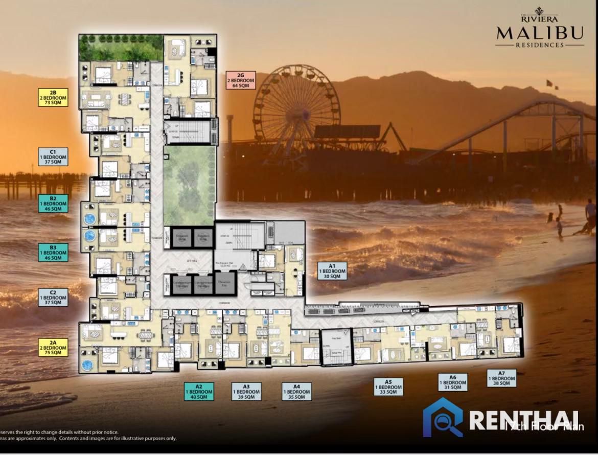 Appartement à Pratamnak, Thaïlande, 35 m² - image 18