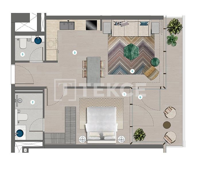 Apartment Al Marjan Island, VAE, 120 m² - Foto 8