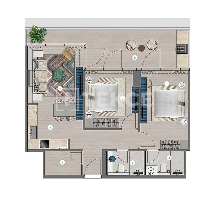 Appartement Al Marjan Island, EAU, 70 m² - image 9