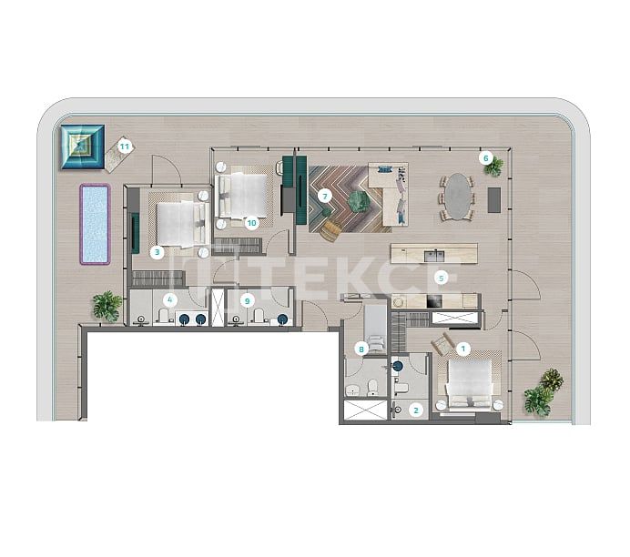 Apartment Al Marjan Island, VAE, 120 m² - Foto 10