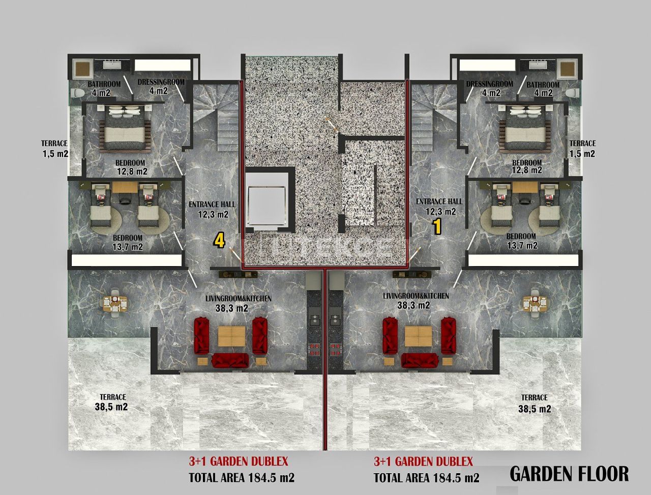 Appartamenti a Alanya, Turchia, 144 m² - foto 12