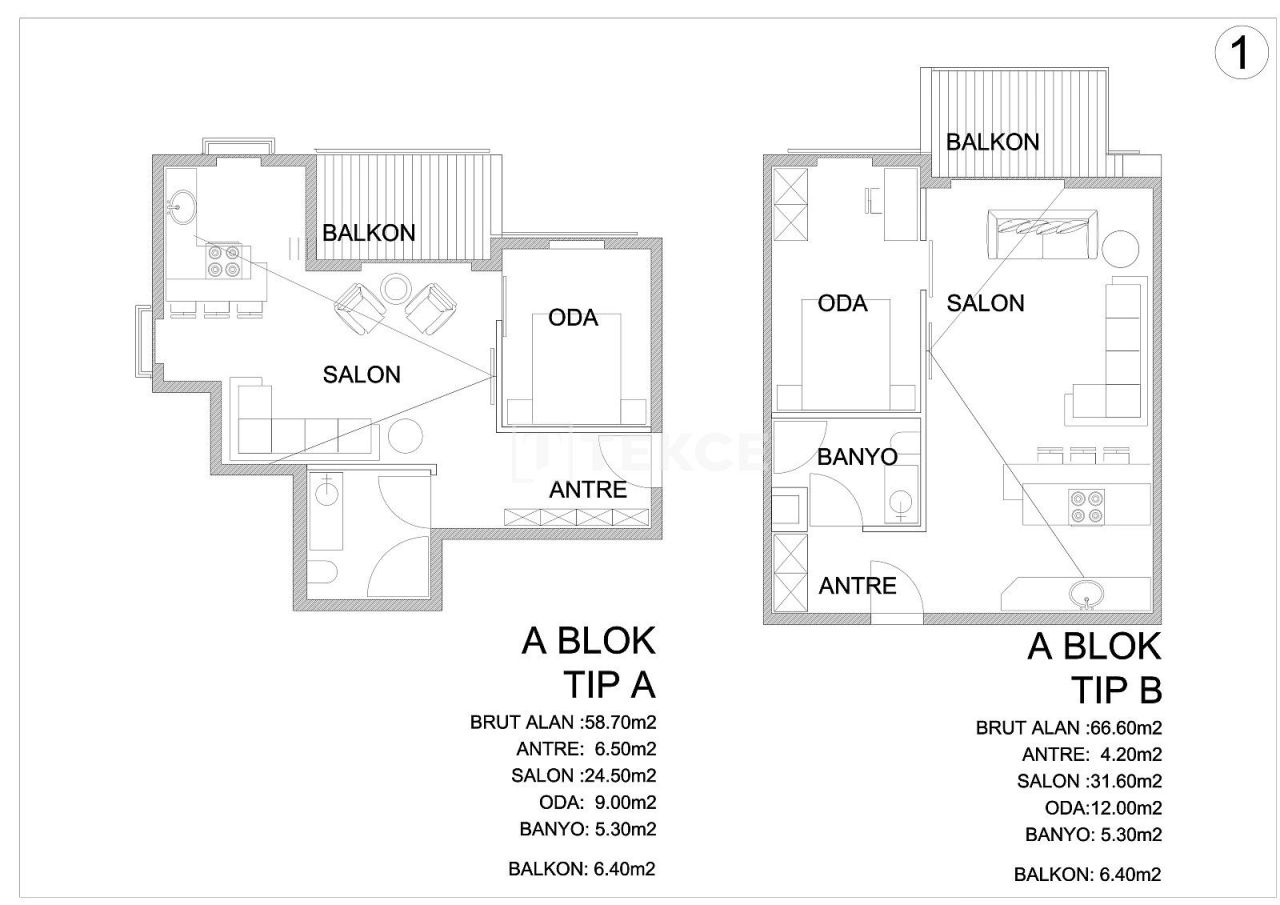 Appartamenti a Kuşadası, Turchia, 56 m² - foto 17