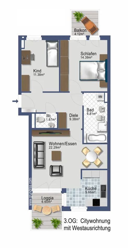 Wohnung in München, Deutschland, 77 m² - Foto 8