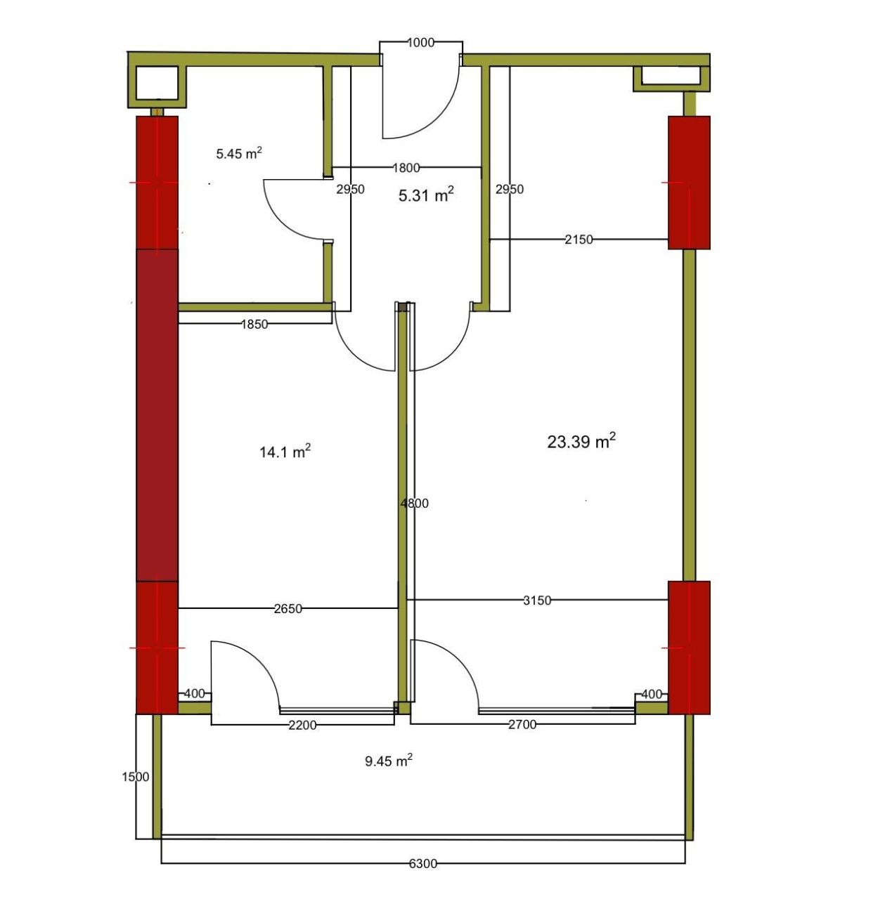 Apartment in Batumi, Georgien, 57.7 m² - Foto 2