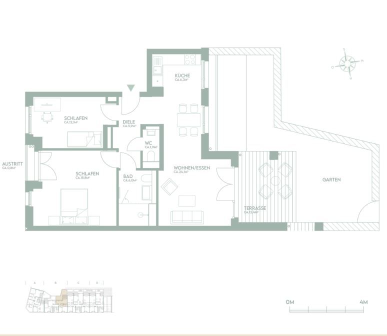 Wohnung in Düsseldorf, Deutschland, 81 m² - Foto 3