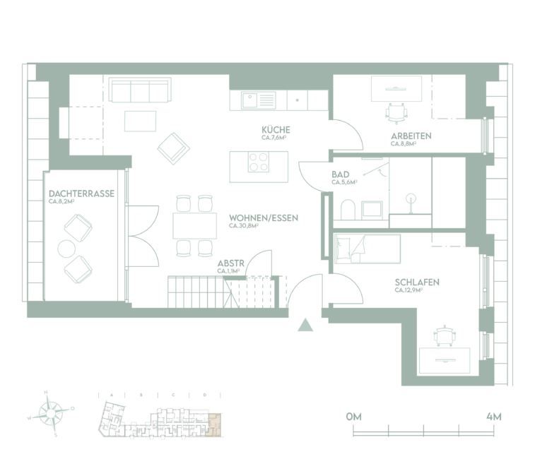 Appartamento a Düsseldorf, Germania, 97 m² - foto 2