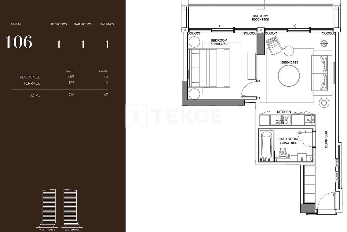 Appartamenti Business Bay, EAU, 153 m² - foto 17